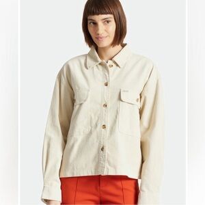 Brixton Bowery Light Corduroy Shacket Cream